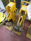 Two horizontal PDK lifting clamps, load capacity 4.5 tonne, serial nos. 103049 and 103048 NB: This