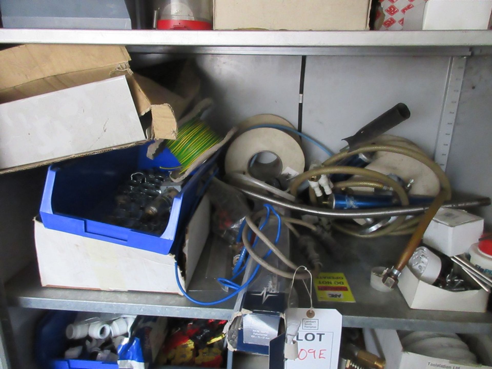 Cupboards and contents including various machine parts, pipe clips, push fit connectors, circlips, - Image 2 of 5