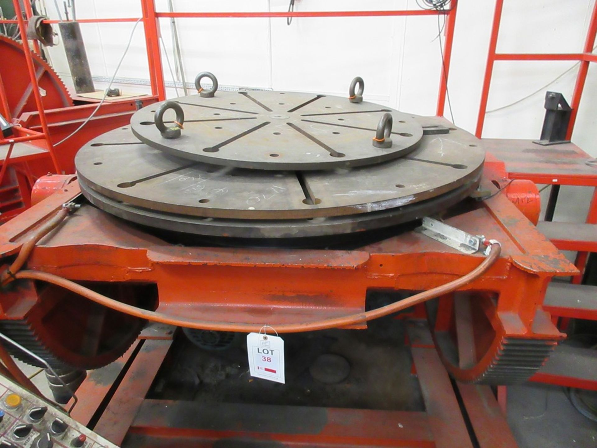 Un-named M12 12 tonne welding positioner, plate diameter approx. 1,550mm, Westermans plate serial - Image 2 of 6