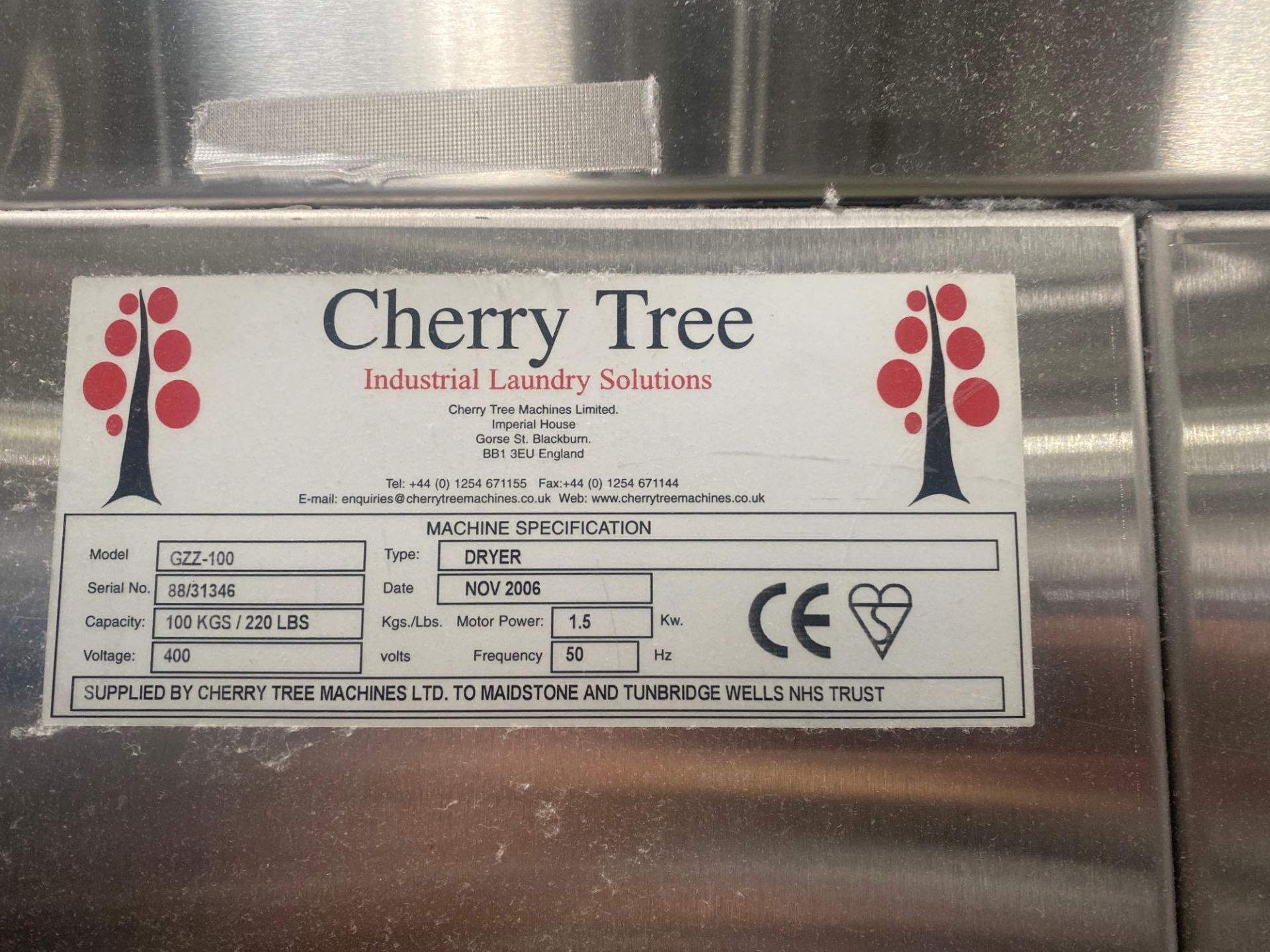 Cherry Tree G22 100 Dryer, serial No 88/31346, (2006) - Image 5 of 6