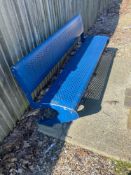 2 x metal framed outdoor benches