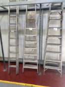 8 tread aluminium, A-frame stepladder