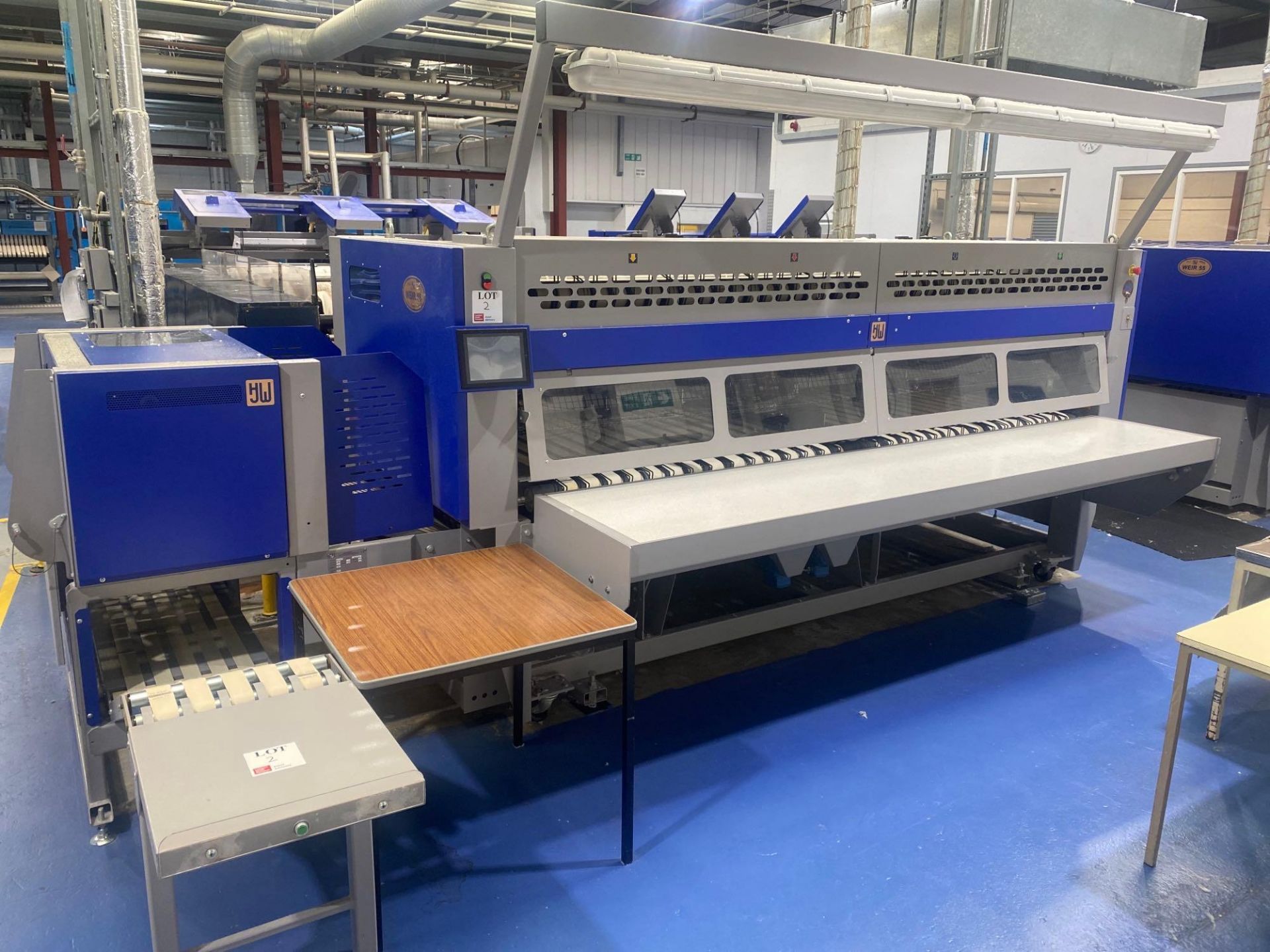 HJ Weir 55, 552X30DAS2 folder serial number 55/211605 complete with Weir PMAGS-01 auto stacker AGS/