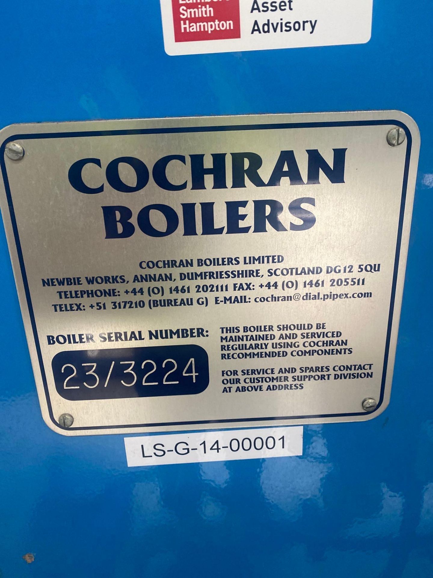 Cochran boilers dual fuel WEE Chieftan 6 boiler, Serial no. 23/3224, (2002) c/w Nu-Way GB3500 - Image 5 of 9