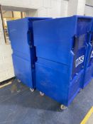 6 x Bryant plastic roll cages/laundry trolleys, 1700-700-800mm