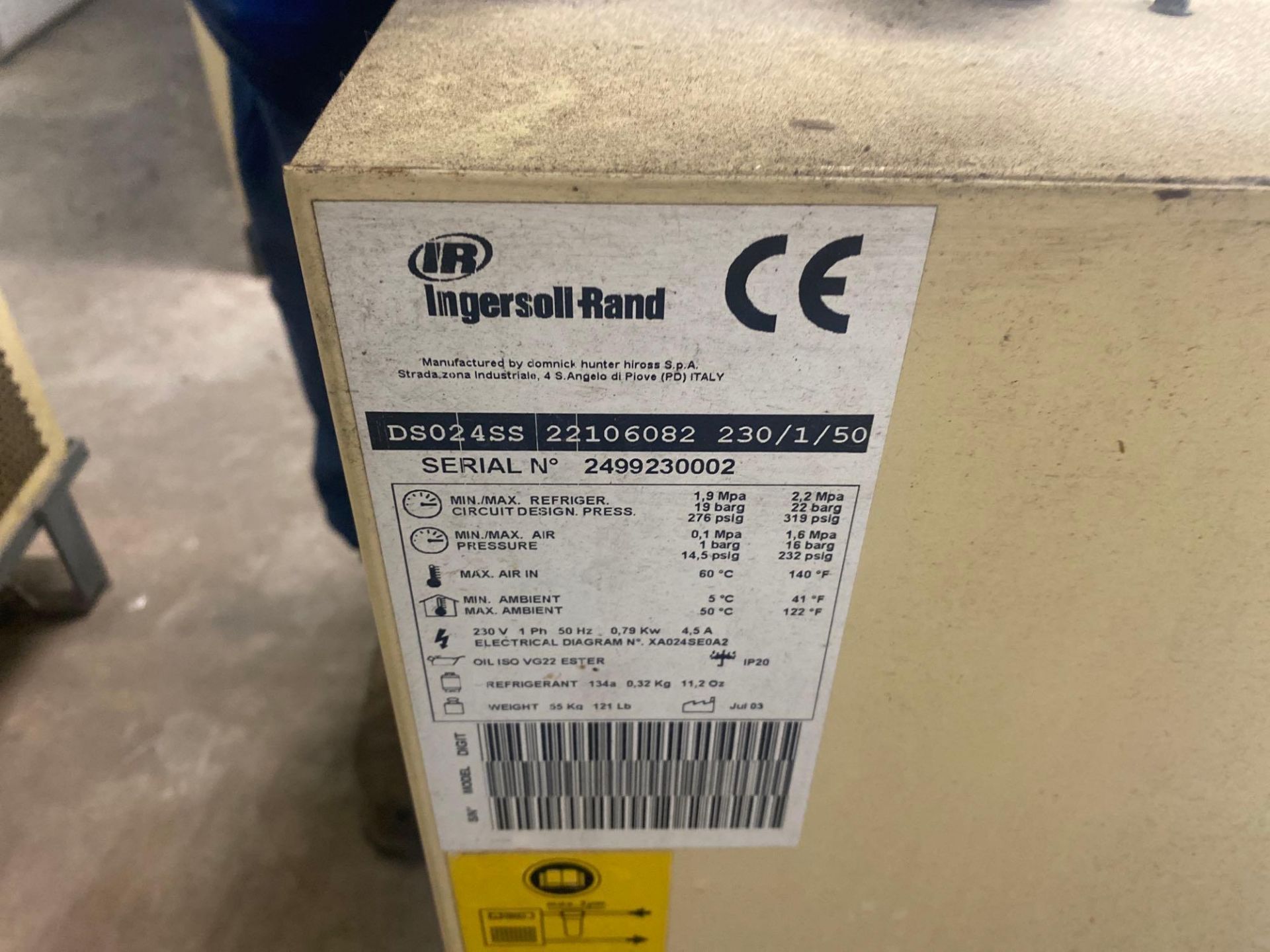 Ingersoll Rand IRN15K-CC rotary screw air compressor, Serial no. 2176329, Compressor No 1, (2009) - Image 7 of 8