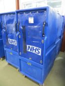 6 x Bryant plastic roll cages/laundry trolleys, 1700-700-800mm