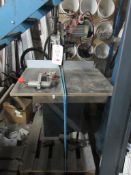 Graule 420mm adjustable cross cut saw, serial no 2014/77175, laser marker, approx. bed size 800 x