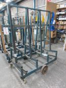 Metal frame double sided sheet material trolley, 1350mm x 850mm