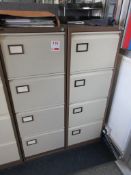 Two metal 4 drawer filing cabinets