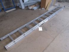 Aluminium double extension ladder