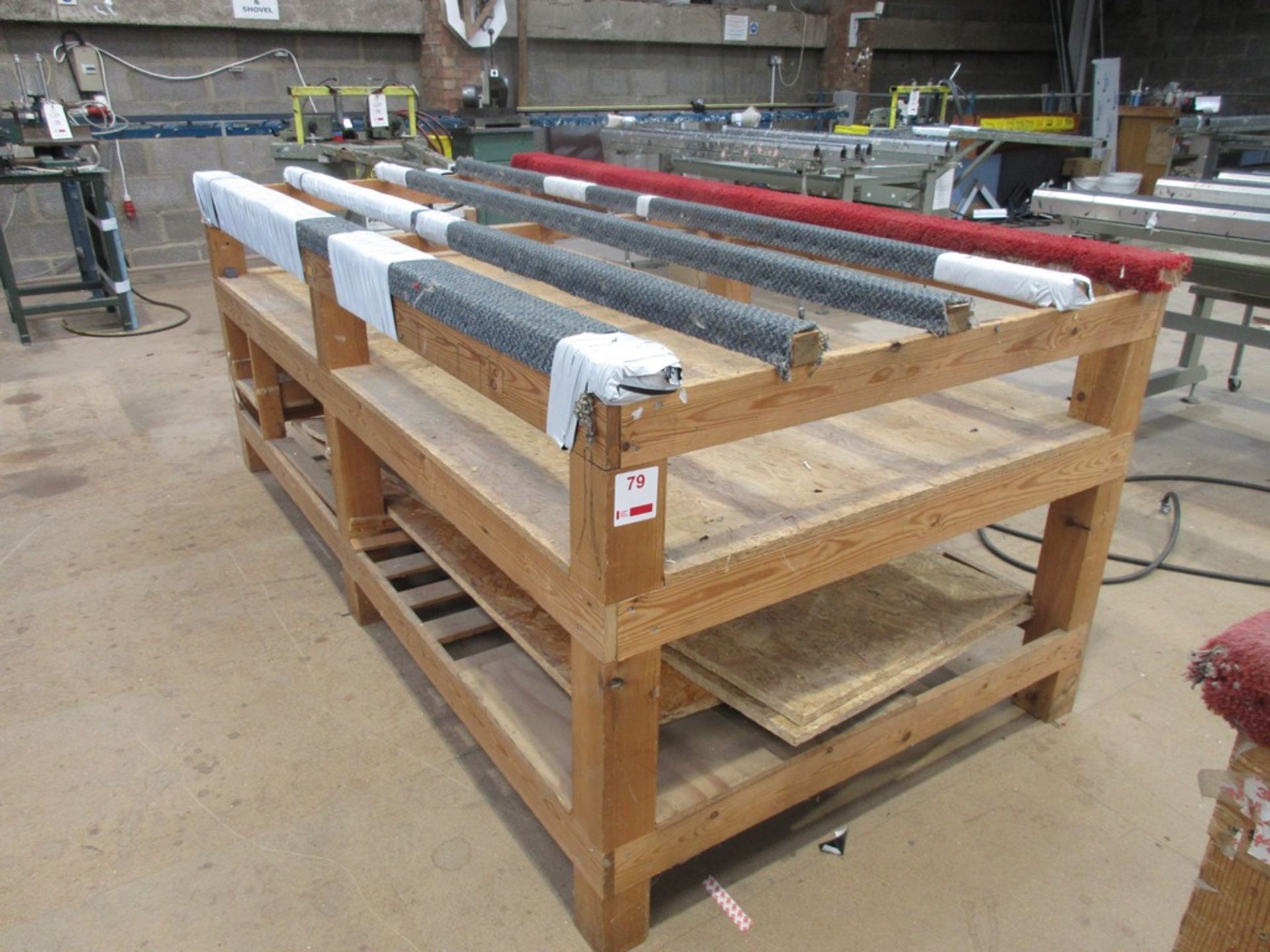 Timber frame work bench, 2.5m x 1.2m