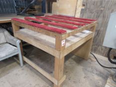 Timber frame work bench, 1.2m x 1.2m