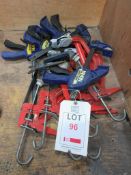 Quantity of assorted quick release clamps