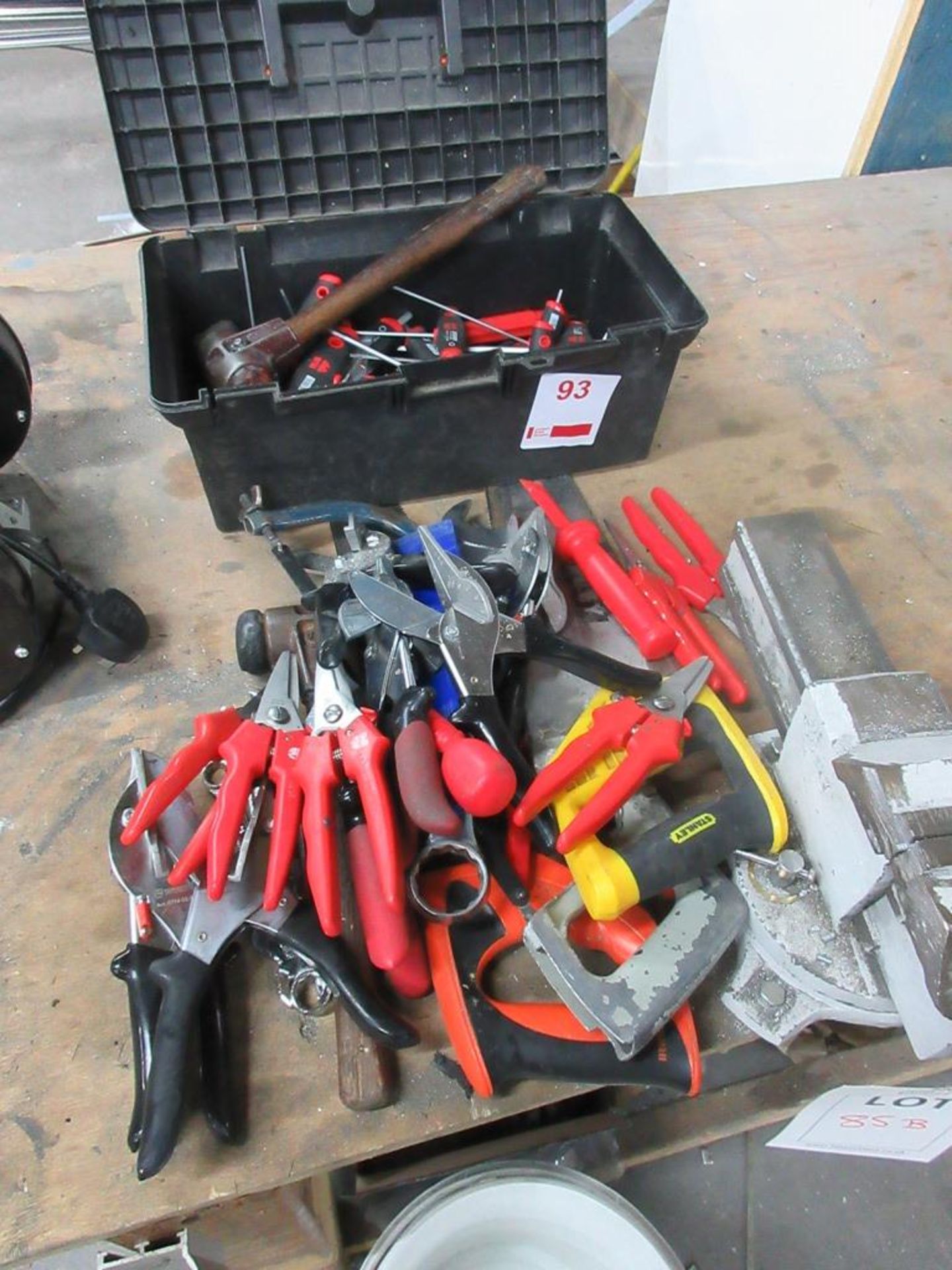 Assorted hand tools including cutters, saws, screw drivers, T keys etc.