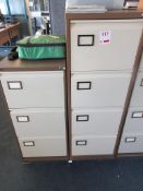 Metal 4 drawer and 3 drawer filing cabinet
