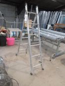 Aluminium step ladder, 6 tread