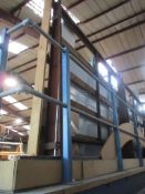 Metal frame timber clad single sided rack, 2.3m x 1.9m