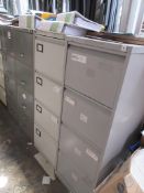 Four metal 4 drawer filing cabinets