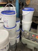 Thirty eight buckets of various gaskets to include bubble, flipper, wedge & E gaskets