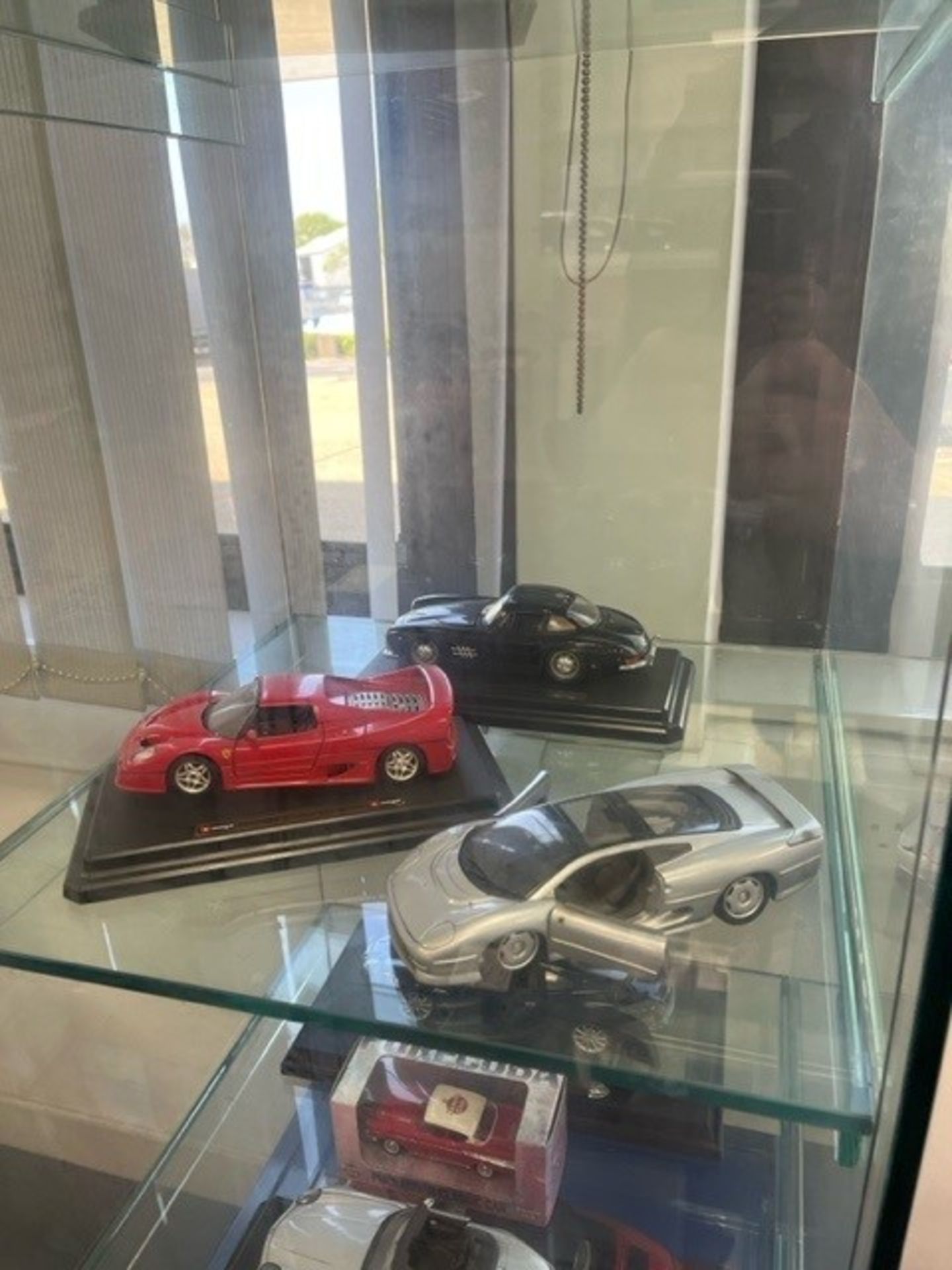 Glass display cabinet and contents ( 11 various model cars) - Image 3 of 5