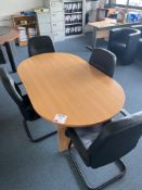 Oval meeting table and set of Chairs