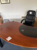 Executive shaped desk and Chair