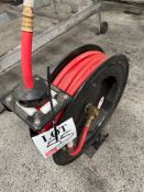 Retractable airline hose on reel