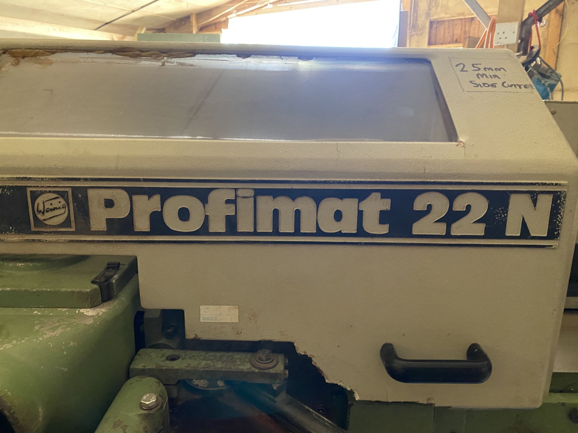 Weining Profimat 22N through feed moulder, model P22N, serial no. 226-2592 (1989) - Image 2 of 12
