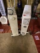 Two electric radiators, unbranded