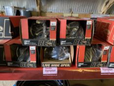 Five Bell cycle helmets, 4 x 54-61cm, 1 x ?