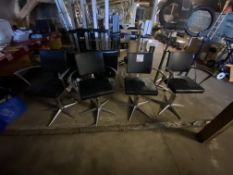 Four hairdressing chairs