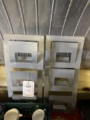 Two metal magazine racks