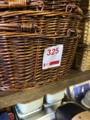 Six wicker baskets