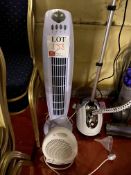 Two electric fan heaters