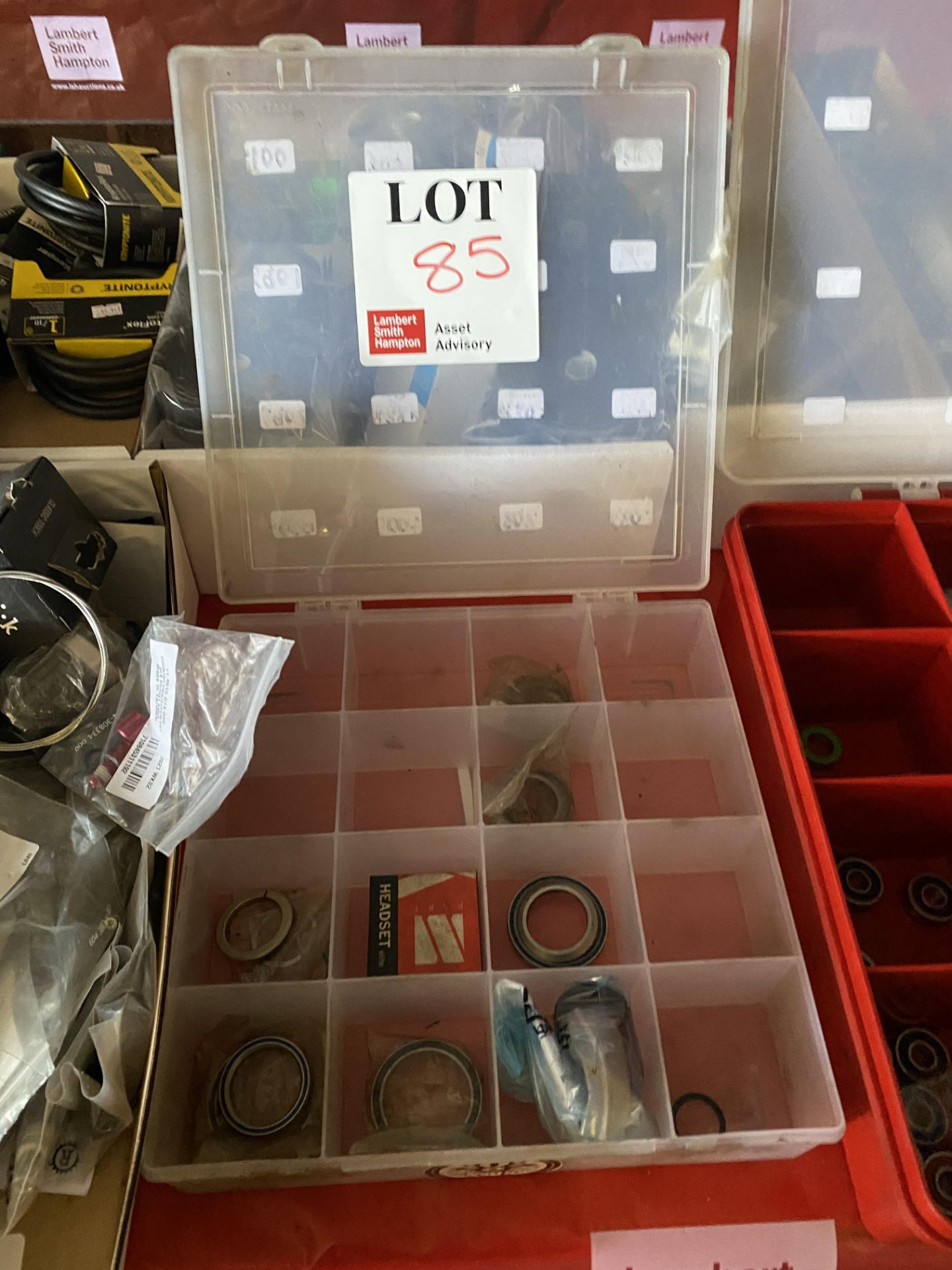 Assorted bearings and box