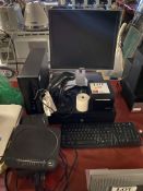 Dell monitor keyboard barcode scanner receipt printer and till