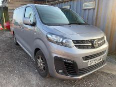 Vauxhall Vivaro L1 Diesel 2700 1.5d 120PS Sportive H1 Van (2019 - ) registration plate BP70 XHW,