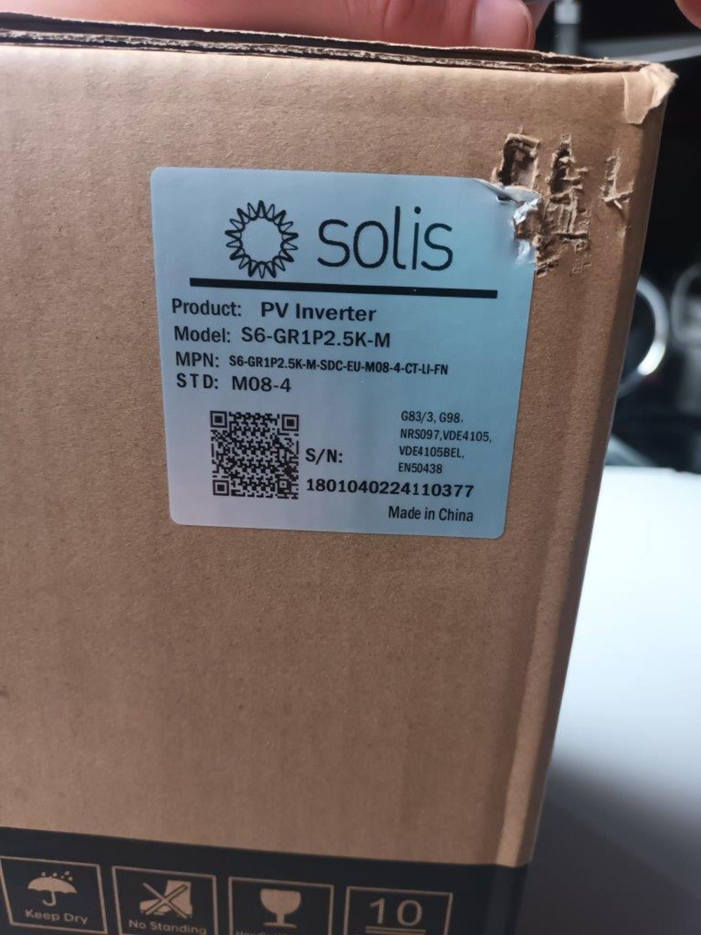 Two Solis PV inverters, models S6-GR1P2.5K-M & S6-GR1P3K-M - Image 2 of 4