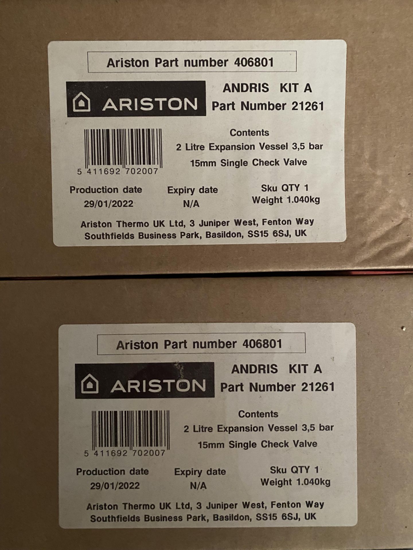 Two Ariston Andris 15 Lux electric water heaters - Image 3 of 5