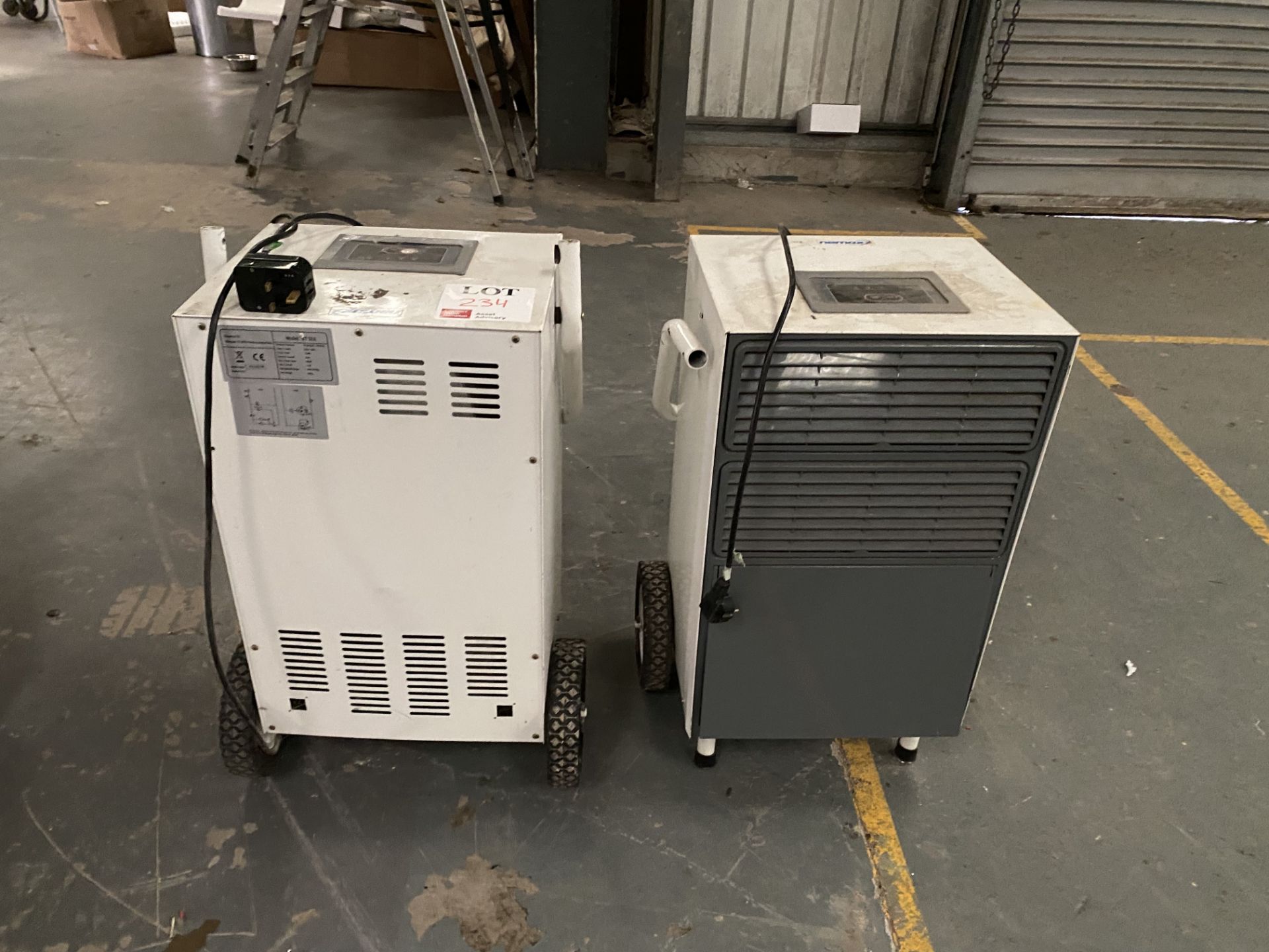 Two Nemaxx dehumidifiers, model BT 55X (working condition unknown)