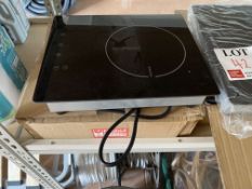 Contents of shelf to include two electric cooking induction hobs