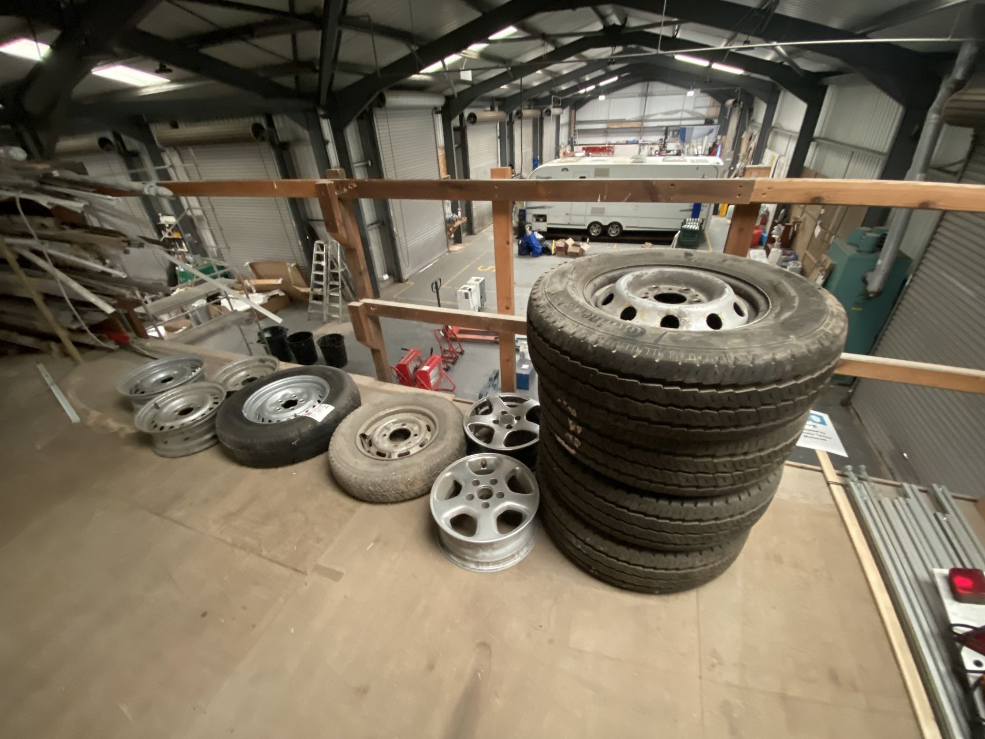 Assorted lot to include four Continental 225/75R16 CP tyres & alloys, two various tyres & alloys,