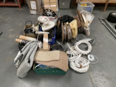 Assorted lot to include rubber trim, tape & loose carpet