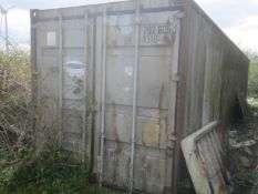 40 ft steel export type storage container (some rust in roof at front of container) (outside) (