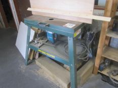 Record Power spindle moulder stand with Makita router unit