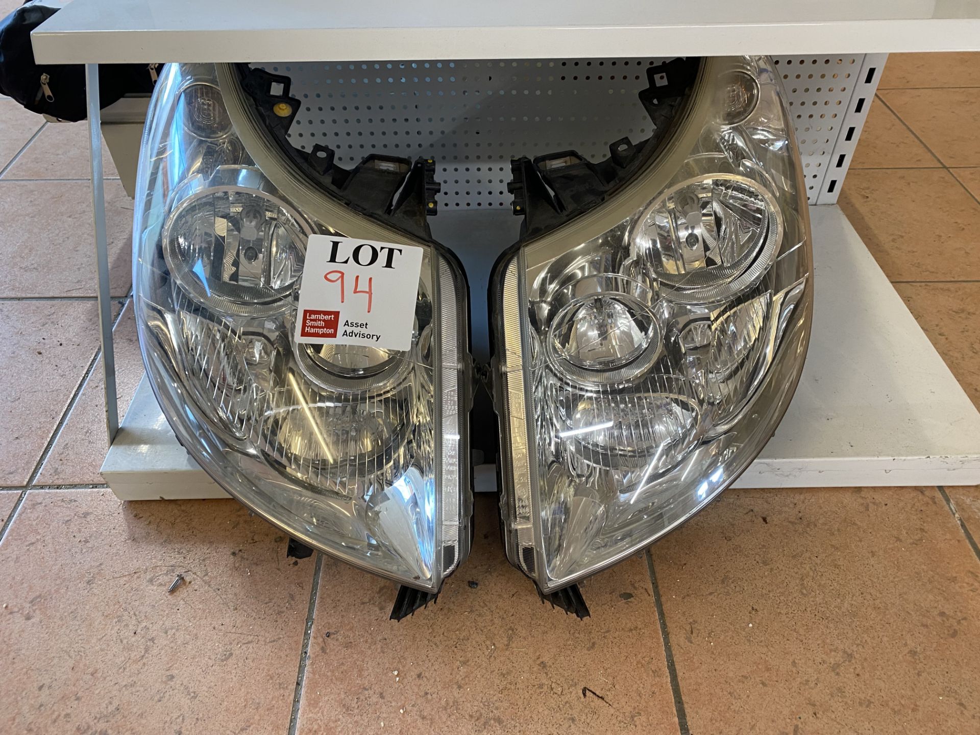 Two left hand drive (Fiat) motorhome headlights (please note that these headlights are NOT UK