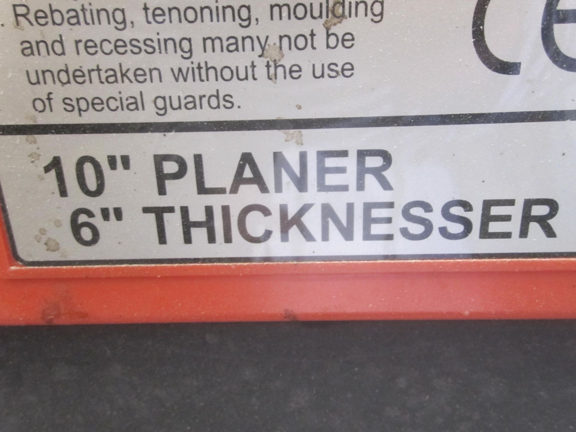 10" planer / 6" thicknesser machine, item no. 01344 (240v) - Image 3 of 5