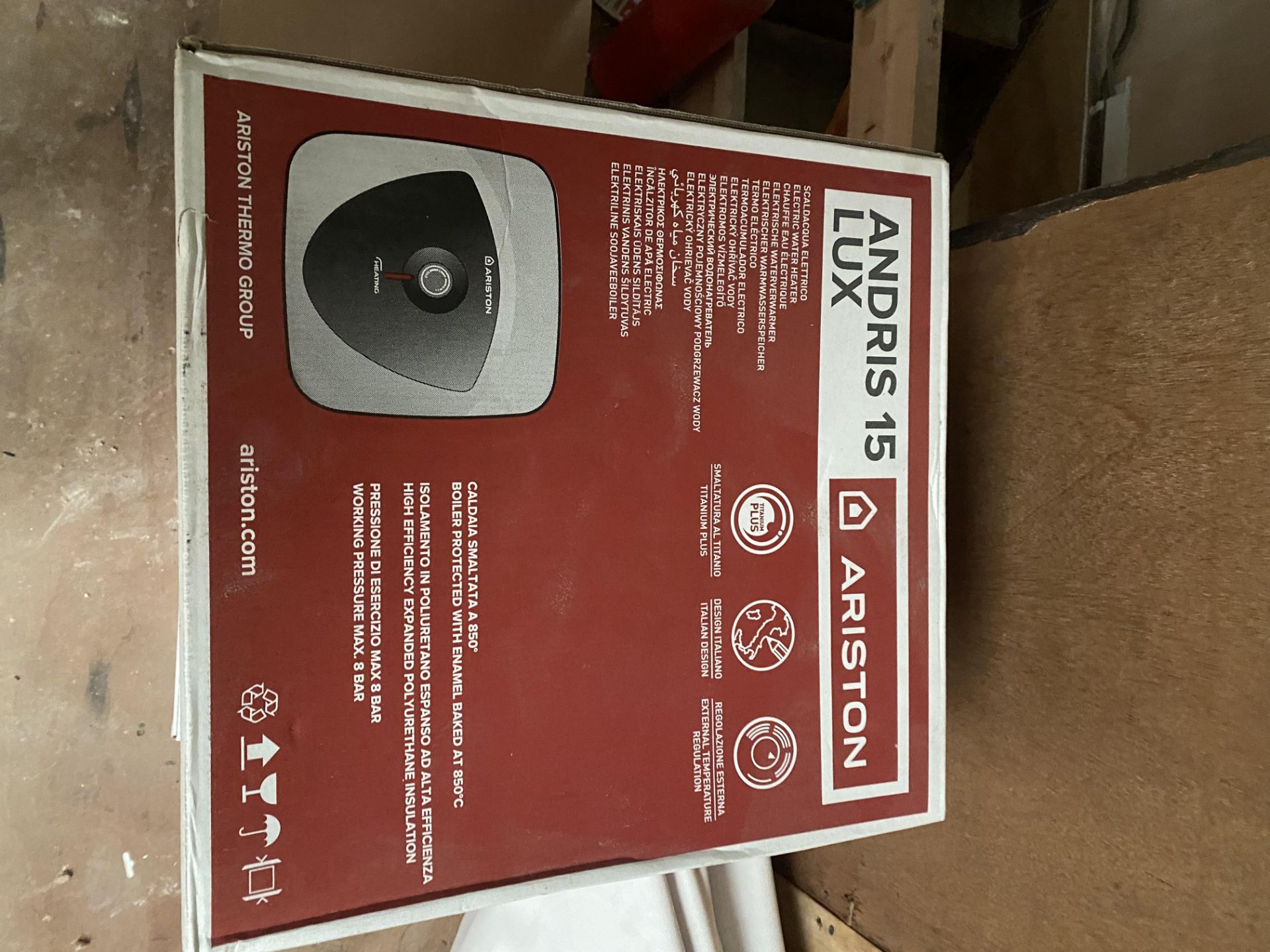 Two Ariston Andris 15 Lux electric water heaters - Image 4 of 5