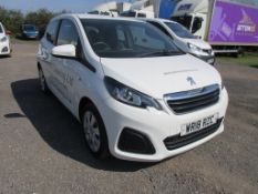 Peugeot 108 Active 1.0Vti petrol hatchback, 71bhp Registration: WR18 RZC Recorded Mileage: 33,446